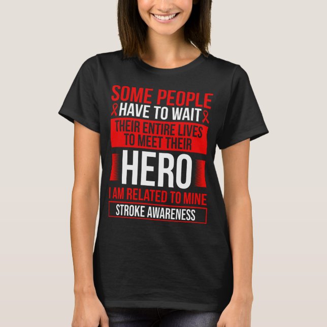 T-shirt Stroke Ribbon Stroke Warrior Stroke Survivor (Devant)
