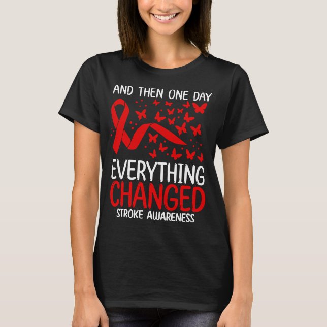 T-shirt Stroke Warrior Ribbon Fighter Stroke Awareness (Devant)