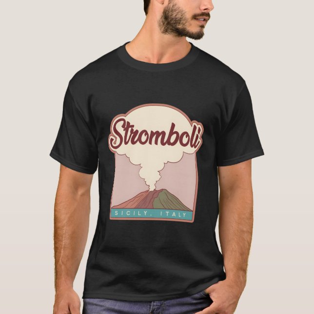 T-shirt Stromboli � Sicile, Italie (Devant)