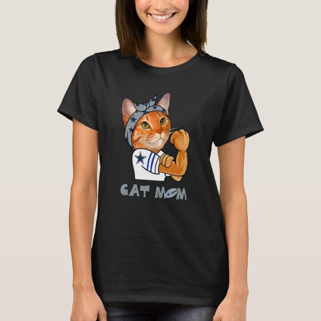 T-shirt Strong Cat Mom For Cat  Mothers Day (Devant)