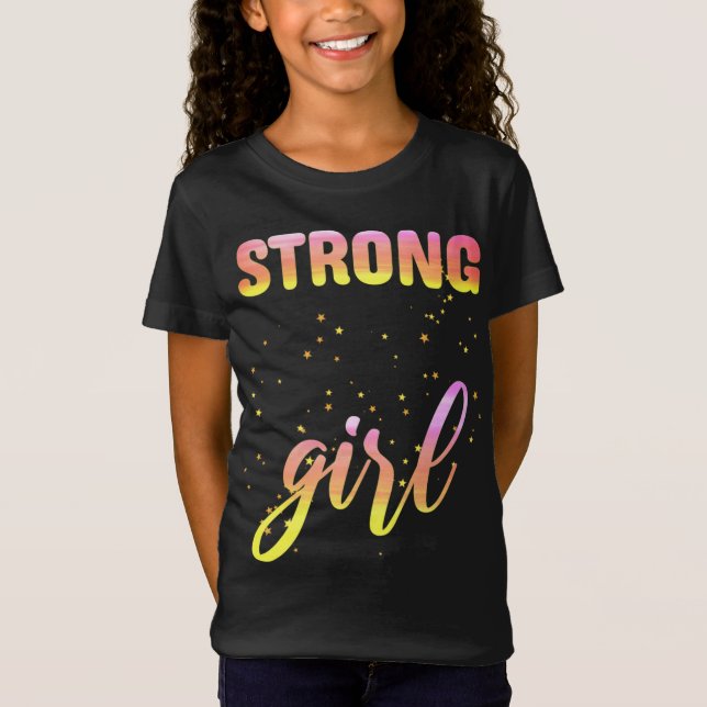 T-Shirt Strong Girl Pastel Star (Devant)