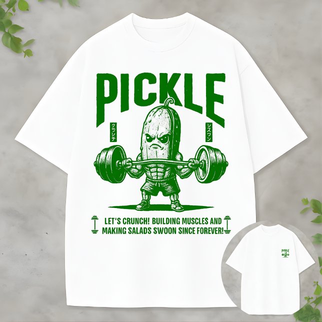 T-shirt Strong Pickle Bodybuilder Graphic Funny Fitness (Créateur téléchargé)