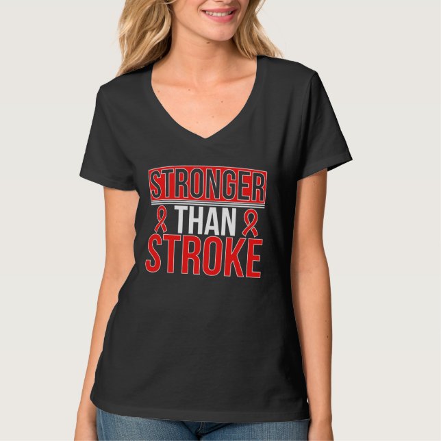 T-shirt Stronger Than Stroke Survivor Stroke Awareness (Devant)