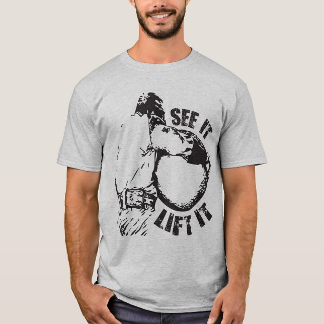 T-shirt Strongman Atlas Stone Lift - Voir Il Lift It Shirt (Devant)