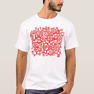 T-shirt Structure Abstraite - Rouge