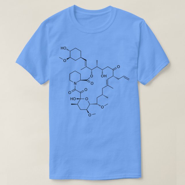 T-shirt Structure chimique de Tacrolimus (Design devant)