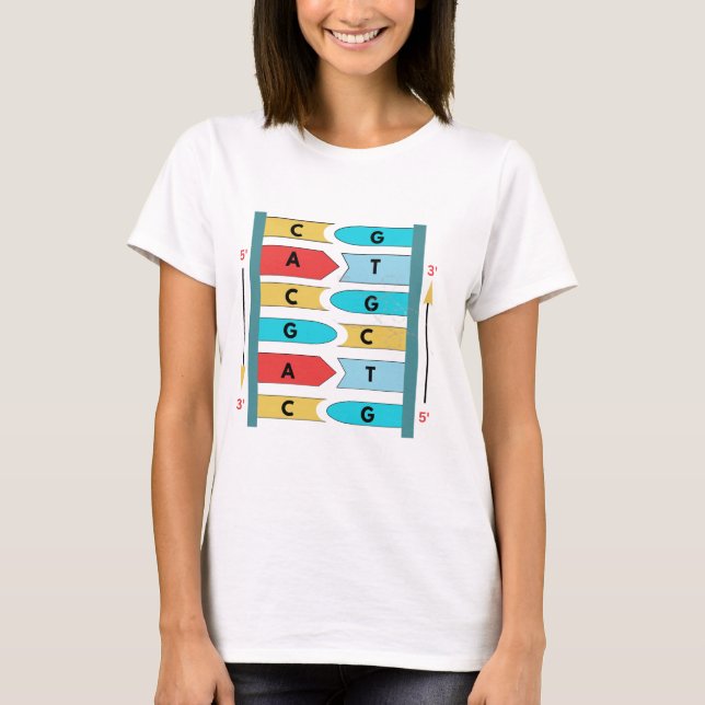 T-shirt Structure de la molécule d'ADN, cadeau de science  (Devant)