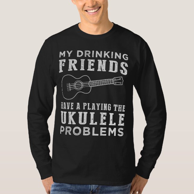 T-shirt Strum & Sips : Mes amis et leur Ukulel (Devant)