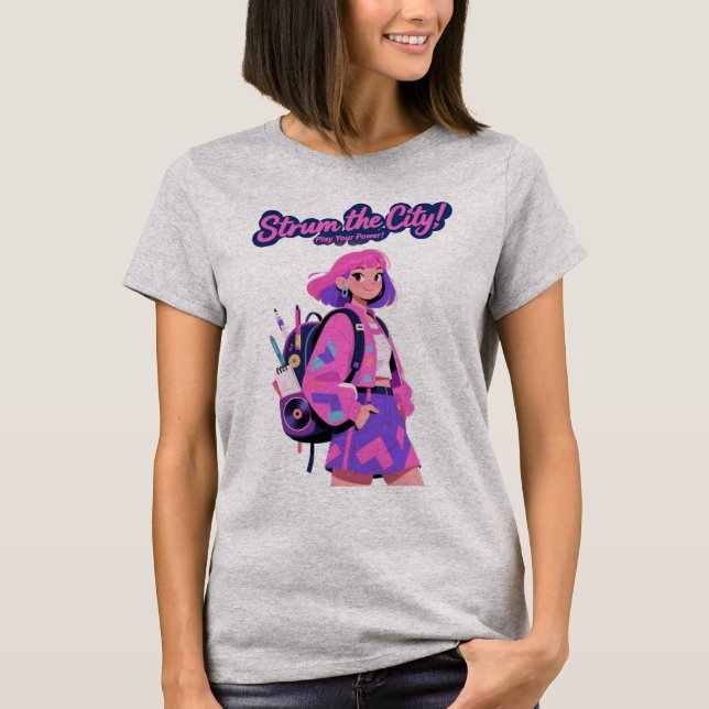 T-shirt Strum the City! Play Your Power! | Trendy Women’s  (Devant)