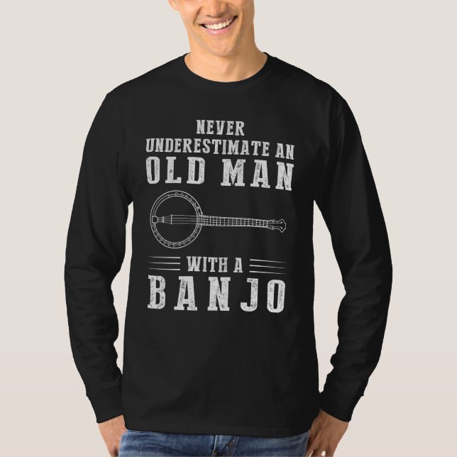 T-shirt Strumming Strumming Struckles : Old Mans Banjo Ski (Devant)