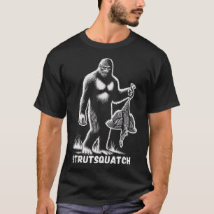 T-shirt Strutsquatch Bigfoot Sasquatch Drôle Jeunesse Turq