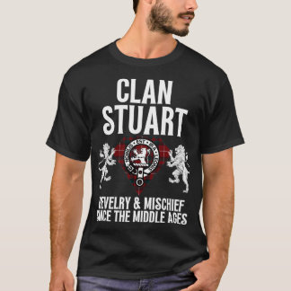 T-shirt Stuart Clan Nom Écossais Armoiries Tartan