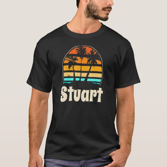 T-shirt Stuart Florida Beach Fl Beach Bum Us Villes Été (Devant)