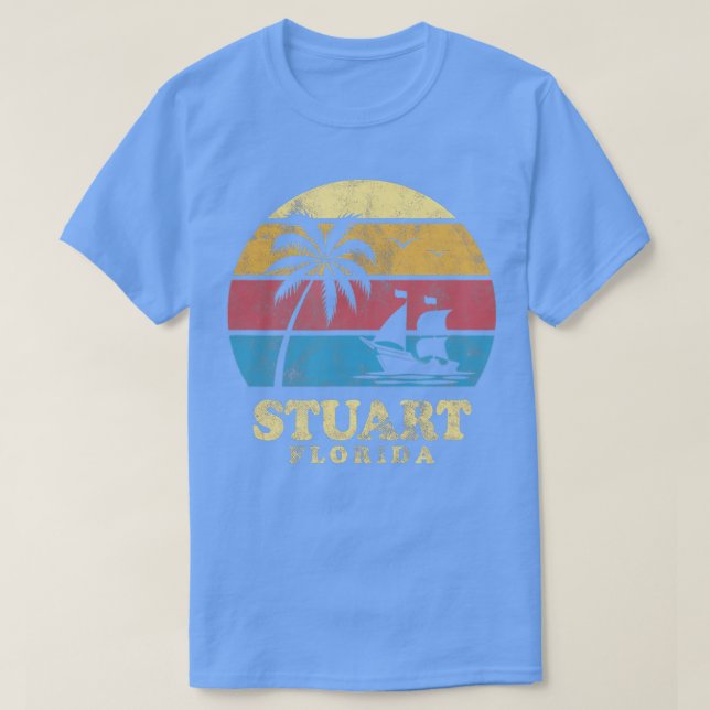 T-shirt Stuart Florida Treasure Coast les années 70 navire (Design devant)