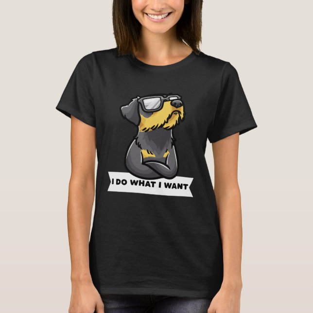 T-shirt Stubborn Jagdterrier Dog funny (Devant)