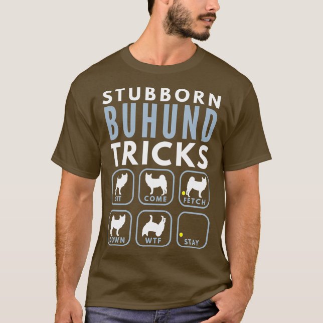 T-shirt Stubborn Norwegian Buhund Tricks - Entraînement de (Devant)