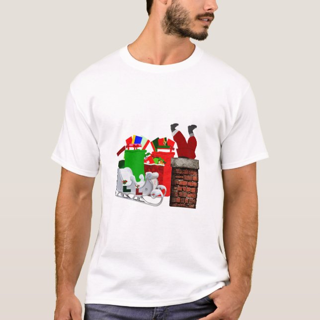 T-shirt Stuck Père Noël Unisex (Devant)