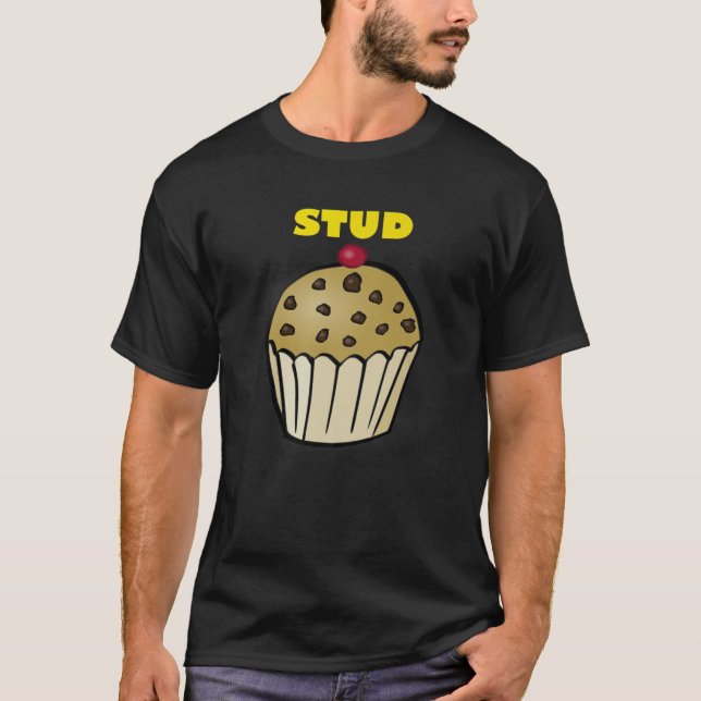 T-shirt Stud Muffin Drôle Exercice Fitness Humour M (Devant)