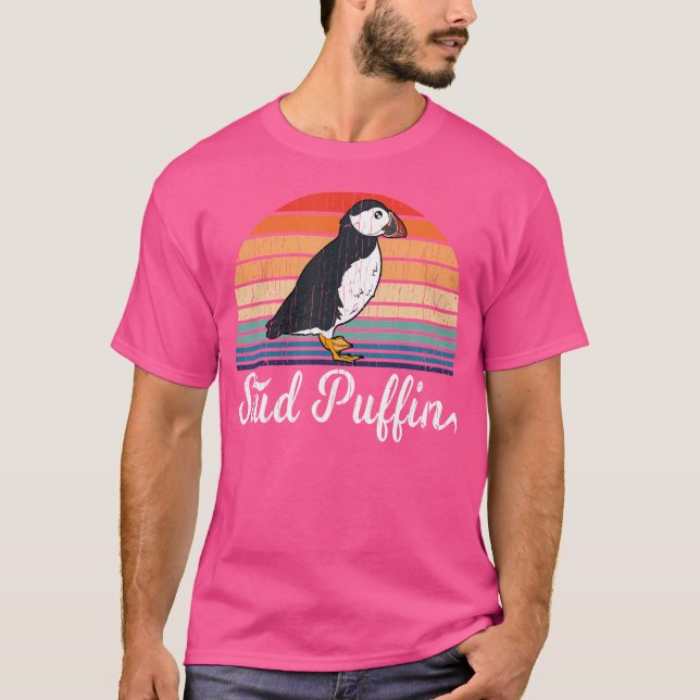 T-shirt Stud Puffin Drôle Amoureux des animaux (Devant)