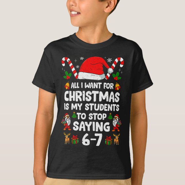 T-shirt Students Saying 6-7 67 Six Seven Funny Teacher Chr (Devant)