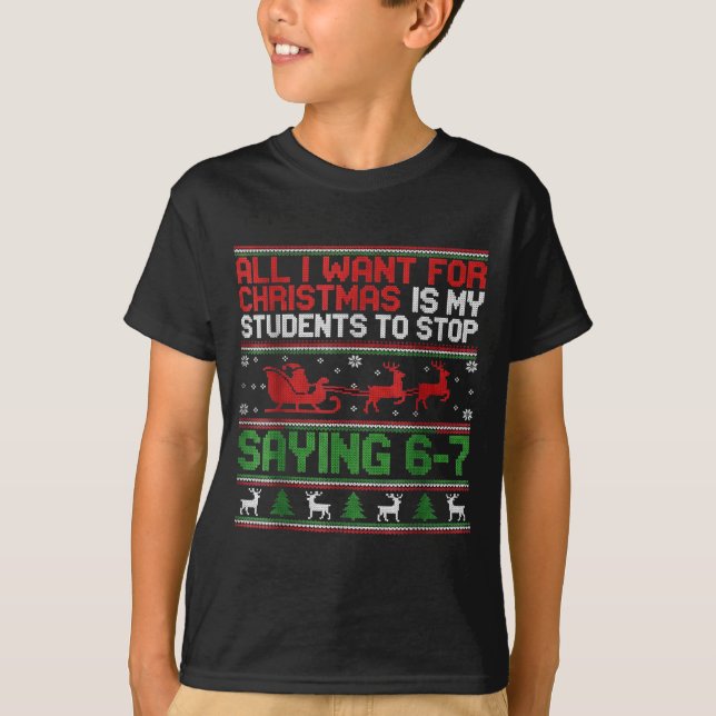 T-shirt Students Saying 6-7 67 Six Seven Funny Teacher Chr (Devant)