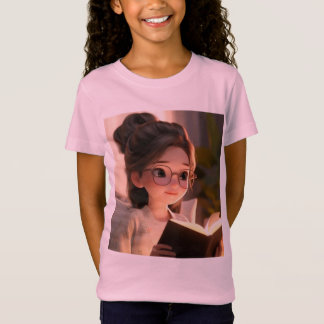 T-Shirt Studieuse fille mignonne T chemise