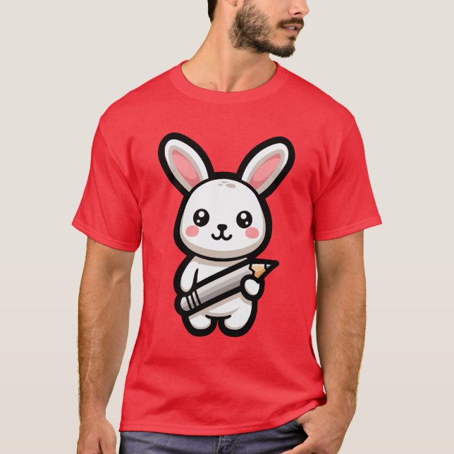 T-shirt Studieux Kawaii Bunny (Devant)