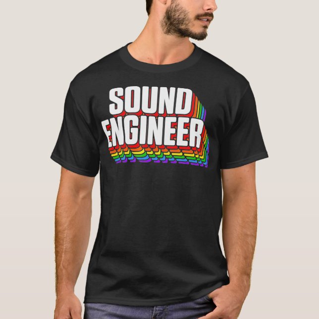 T-shirt Studio Audio Engineer Fun Sing Sound Guy Tech (Devant)