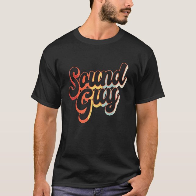T-shirt Studio Audio Engineer Retro Sound Guy Tech 1 (Devant)