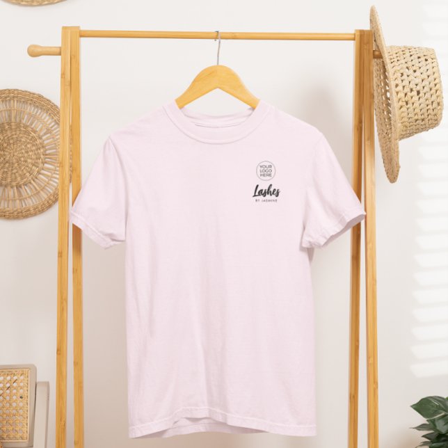 T-shirt Studio de Cils Logo Script Rose Pâle Personnel (Créateur téléchargé)