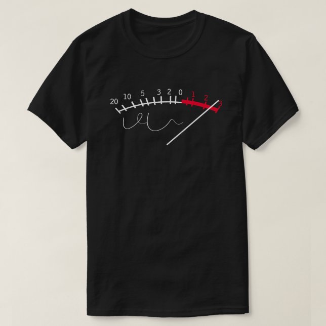 T-shirt Studio de niveau sonore VU Meter (Design devant)
