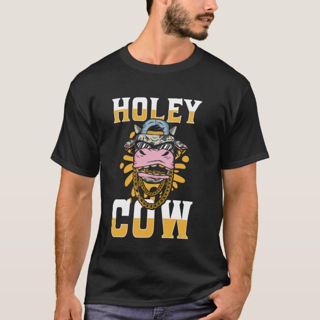 T-shirt Studio de piercing Holey Cow Piercer (Devant)