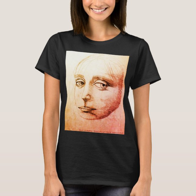 T-shirt Study of da Vinci, Sketch of a girl, D.C.B. (Devant)
