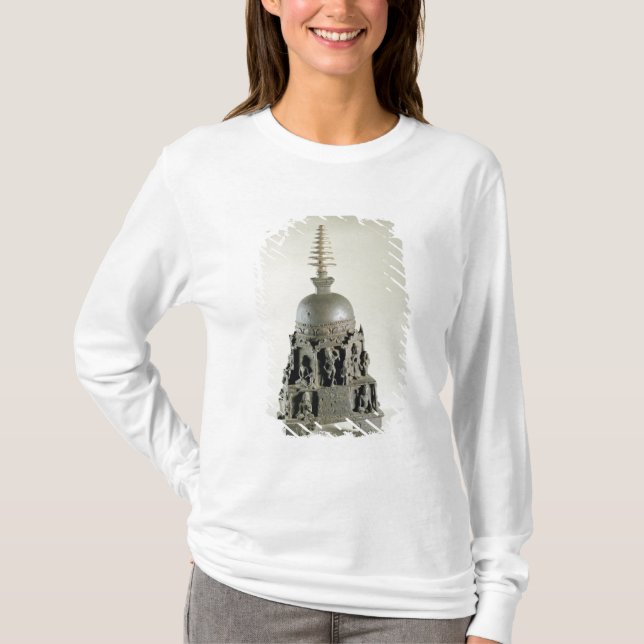 T-shirt Stupa, Pala, Nalanda, le Bihar (bronze) (Devant)