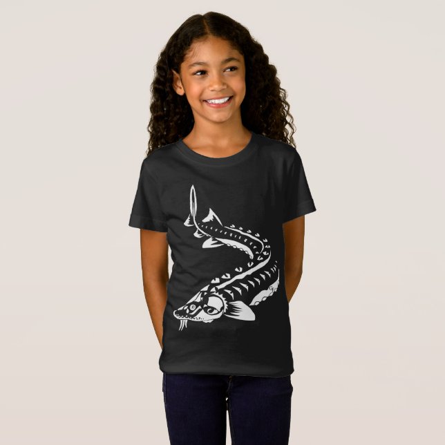 T-SHIRT -STURGEON FISH -LAKE STURGEON TRIBAL (Devant entier)