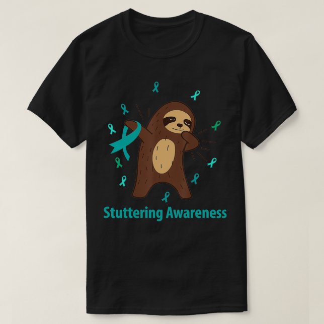 T-shirt Stutter Sensibilisation Stutter Ruban Connexe (Design devant)