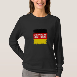 T-shirt Stuttgart Allemagne Avec Drapeau Allemand