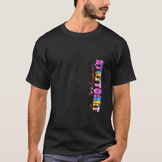 T-shirt Stuttgart Lettres Aquarelle Stuttgart (Devant)