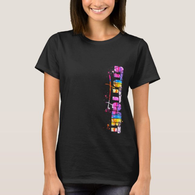 T-shirt Stuttgart Lettres Aquarelle Stuttgart (Devant)