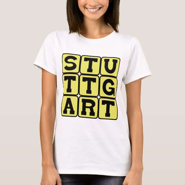 T-shirt Stuttgart, ville d'Allemagne (Devant)
