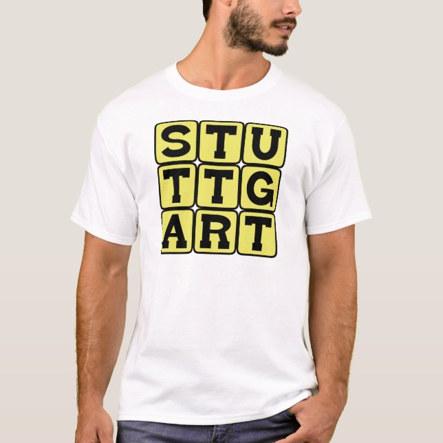 T-shirt Stuttgart, ville d'Allemagne (Devant)