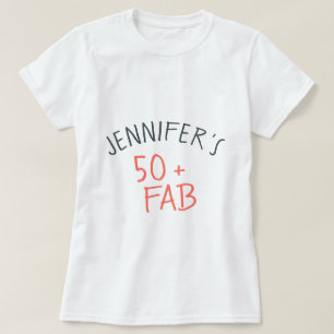 T-shirt Stykish Personnalisé 50 Fabuleux anniversaire de c