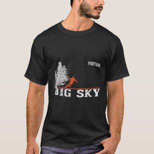 T-shirt Style 1980S Big Sky Mt Long Sleeve Skiing Chemise