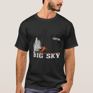 T-shirt Style 1980S Big Sky Mt Long Sleeve Skiing Chemise