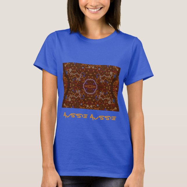 T-shirt Style aborigène australien Walkabout Art Design (Devant)