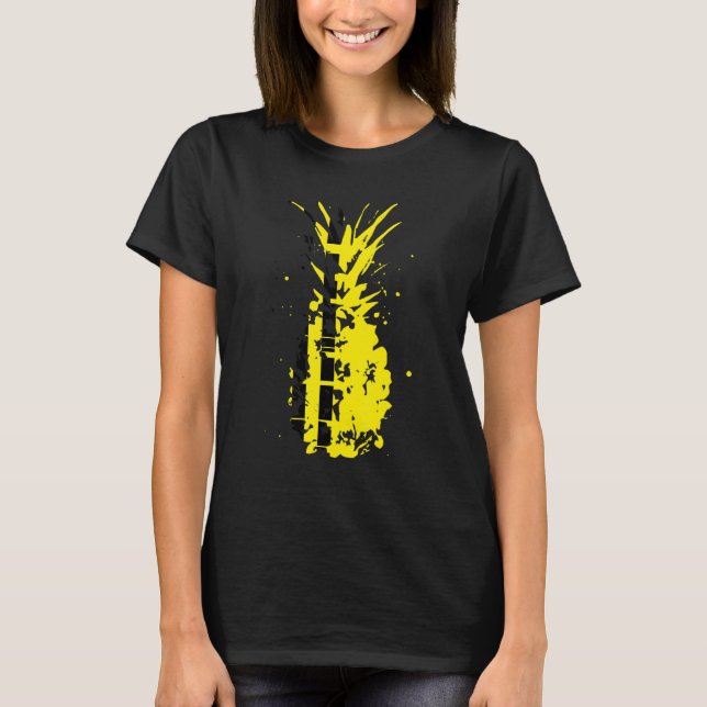 T-shirt Style Ananas Contraste - Mode facile à suivre (Devant)
