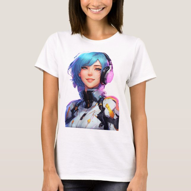 T-shirt Style anime féminin Cyborg (Devant)