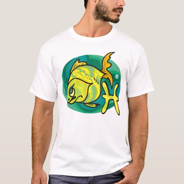 T-shirt Style années 1970 Pisces Fish Painting (Devant)