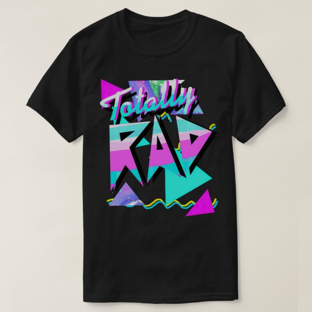 T-shirt Style années 1980 Totalement Rad 80s Hipster Décon (Design devant)