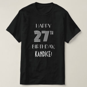 T-shirt Style Art Déco Inspiré 27ème Anniversaire Chemise